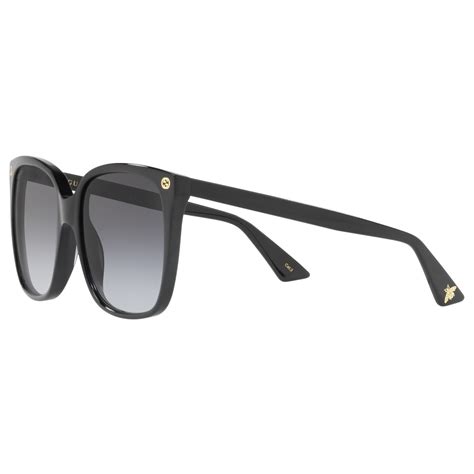 gucci gg0022s square sunglasses matte black grey gradient|gucci havana square sunglasses.